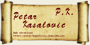 Petar Kasalović vizit kartica